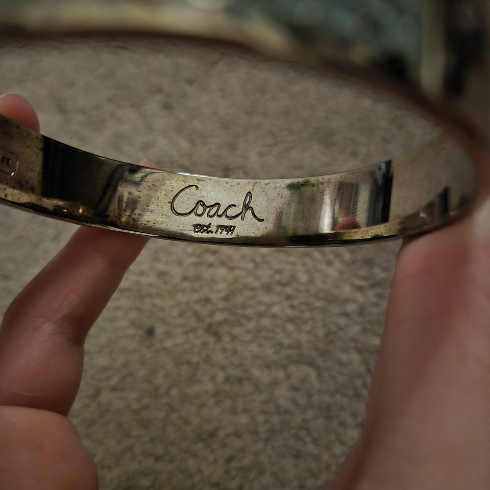 Coach Silver & Blue Bangle - Picture 3 of 5